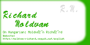 richard moldvan business card